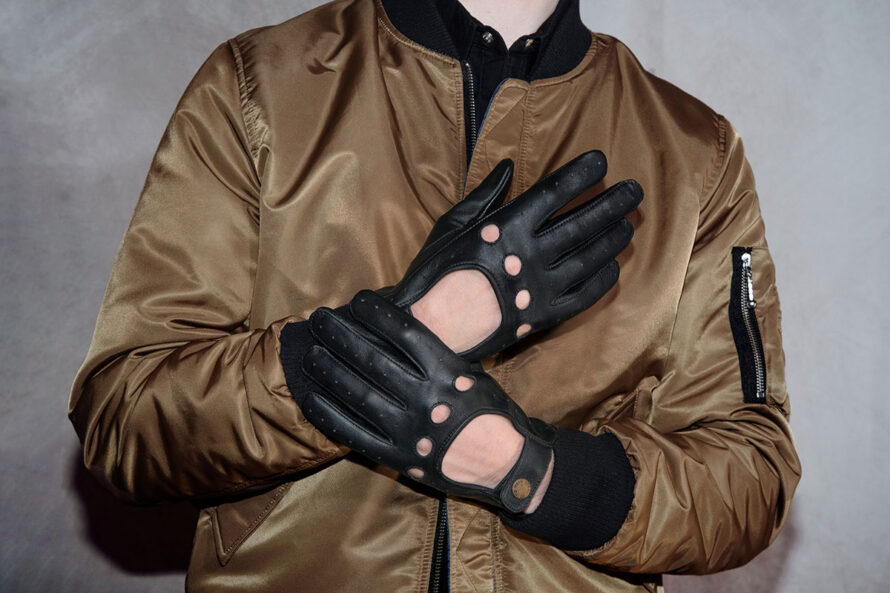 Bullitt – Black and Brass Leather Gloves
