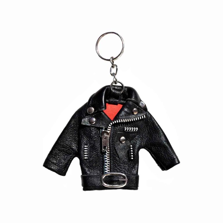 Miniature Leather Jacket Keychain Straight To Hell Apparel