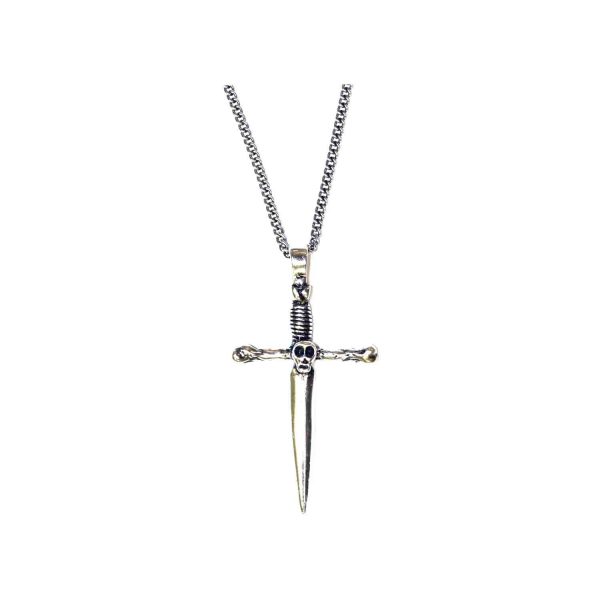 Dagger Eyes necklace with dagger and skull
