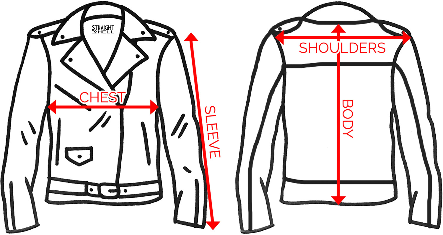 Leather Jacket Size Guide Straight To Hell Apparel