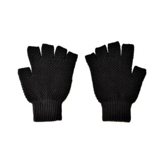 Rollers - Black Fingerless Gloves