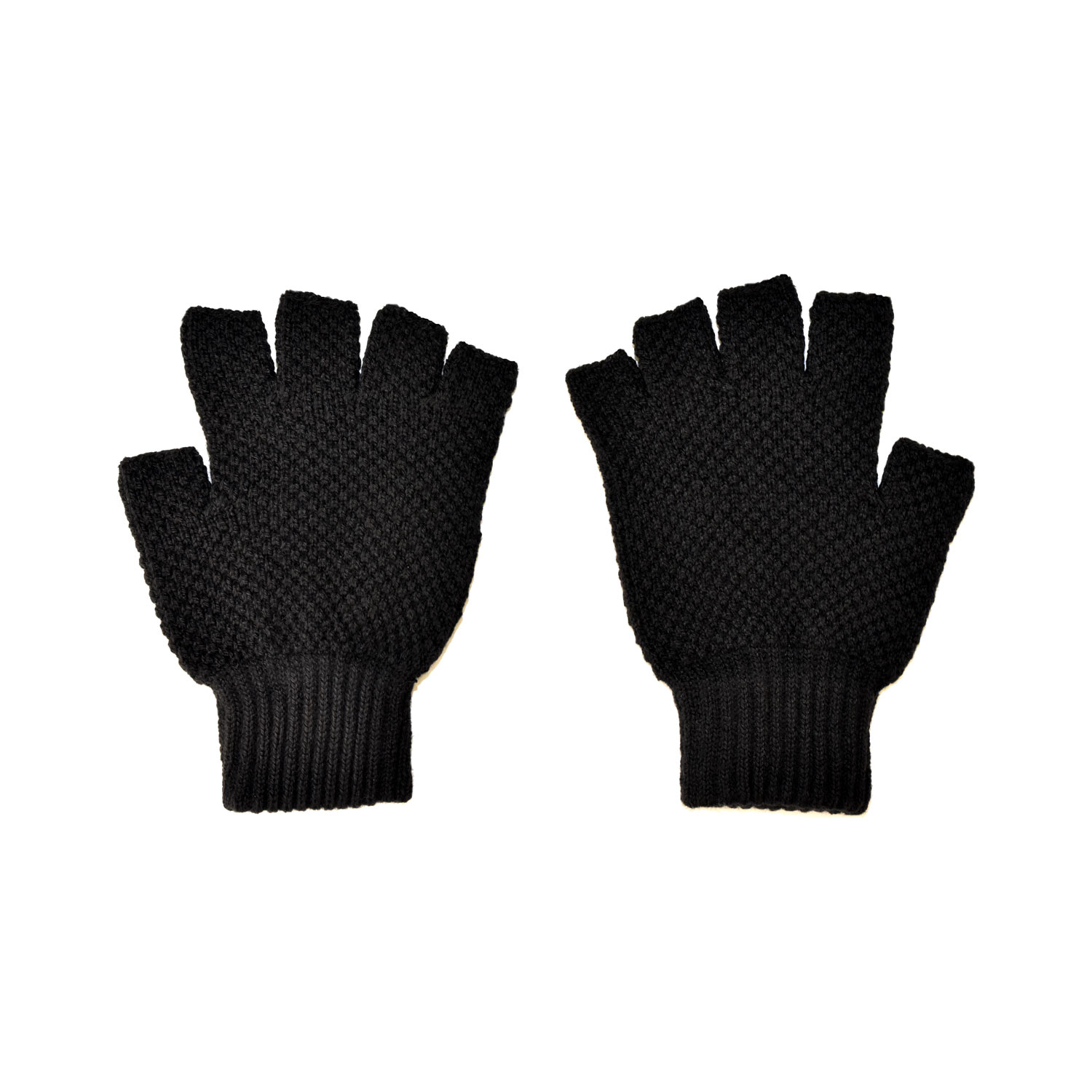 Adult Black Fingerless Gloves