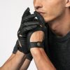 Vegan Bullitt black vegan leather gloves