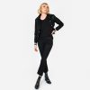 Fitted varsity jacket, wool-blend, snap closure, and artificial leather shoulder details and under collar