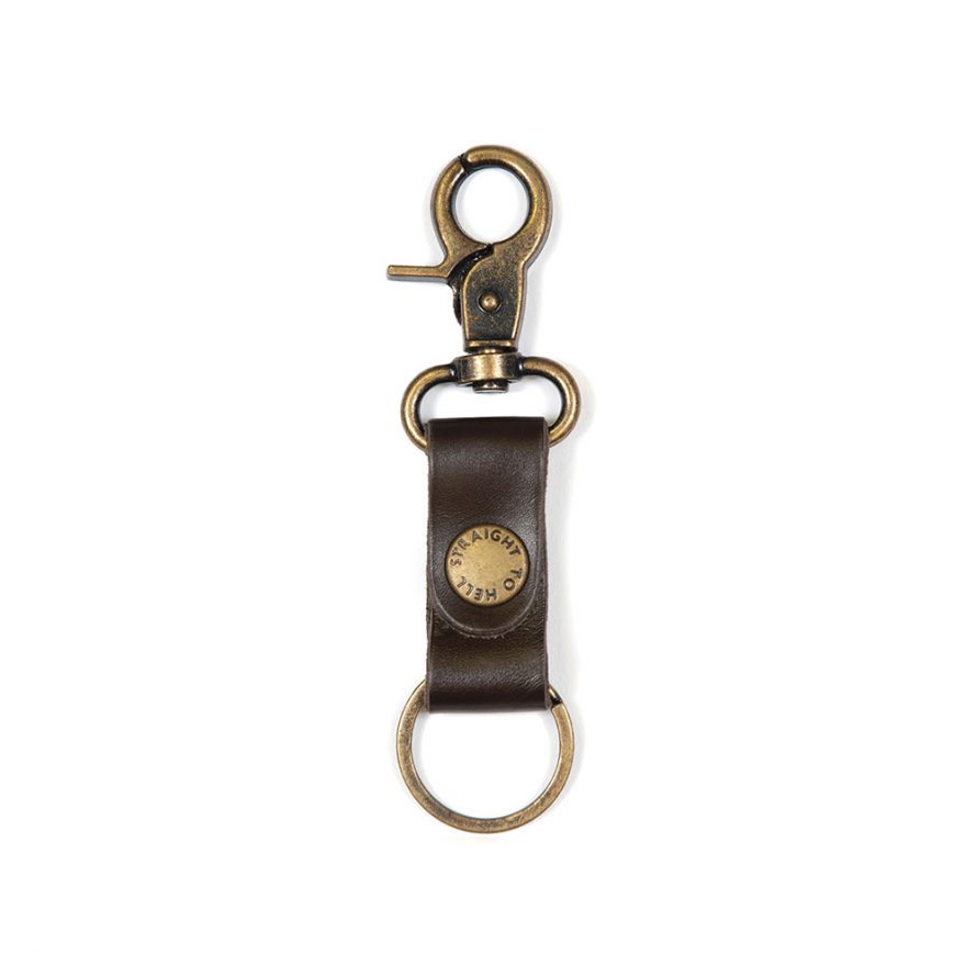 Key Clip - Brown and Brass | Straight To Hell Apparel