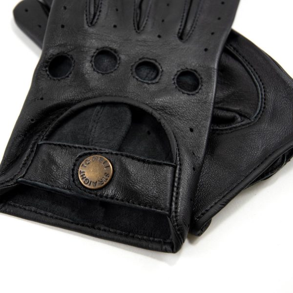 Bullitt - Black and Brass Leather Gloves | Straight To Hell Apparel