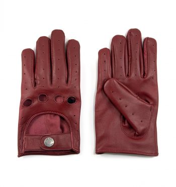 Bullitt burgundy red leather gloves