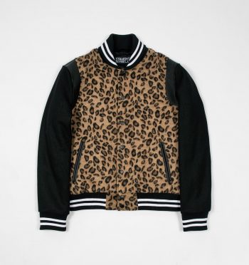 cheetah print varsity jacket