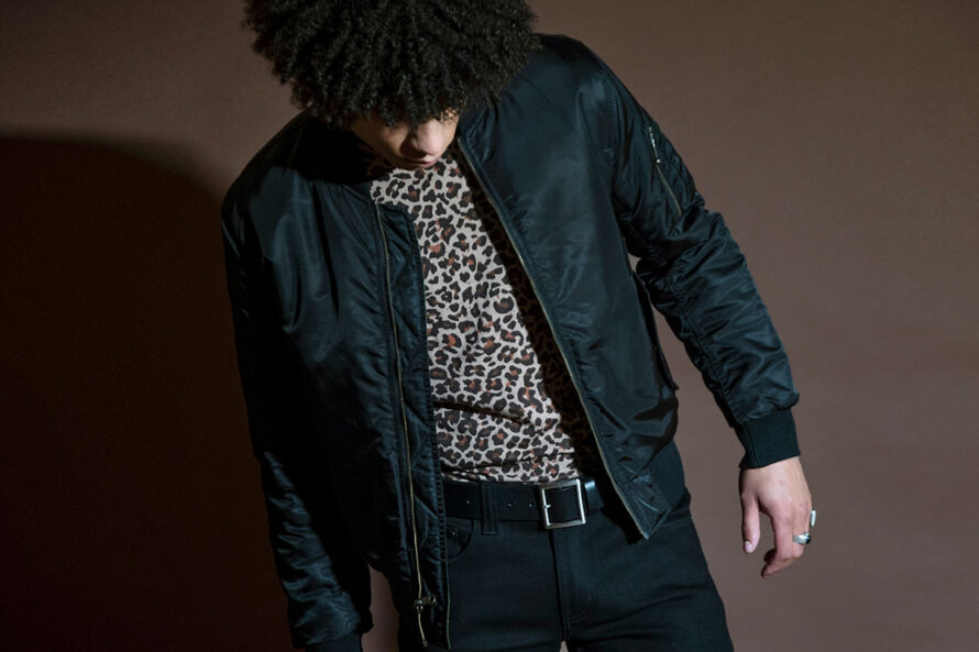 Del Bomber – Black and Green Reversible Flight Jacket