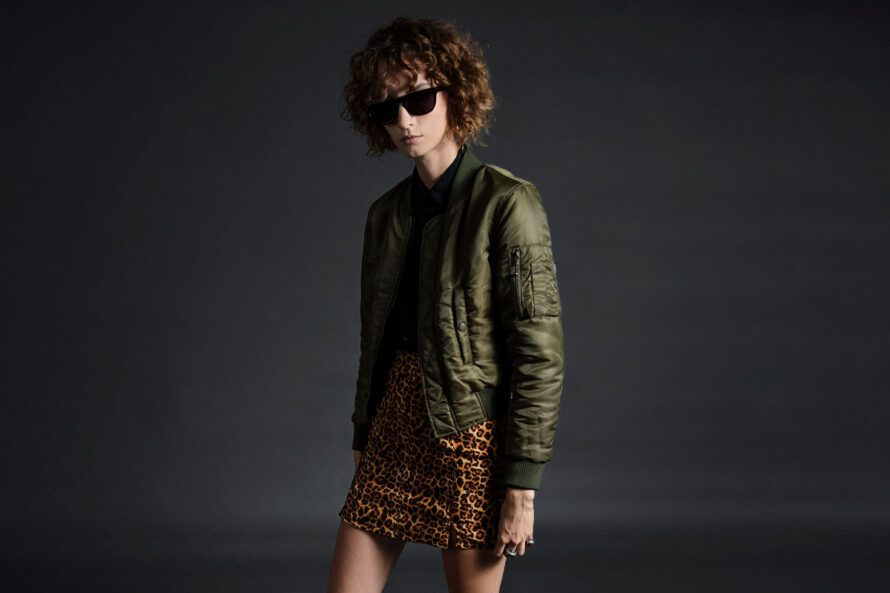 Del Bomber – Black and Green Reversible Flight Jacket