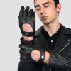 Dillon black unlined leather gloves