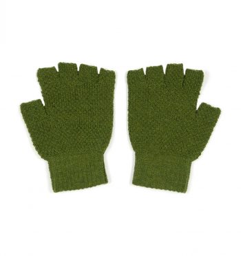 Rollers green fingerless gloves green