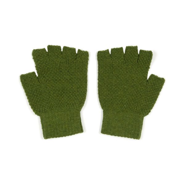 Rollers green fingerless gloves green