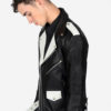 The Commando is our black and white leather jacket