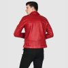 Commando men's blood red leather jacket