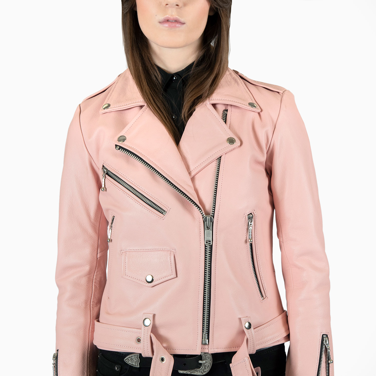 (Size Jacket 2XL, XS, L, 3XL, 4XL) Hell S, To - Straight Leather Pink | Commando Apparel XL, Dusty M,
