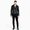 Commando men's lightweight black leather jacket
