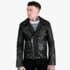 Commando men's lightweight black leather jacket
