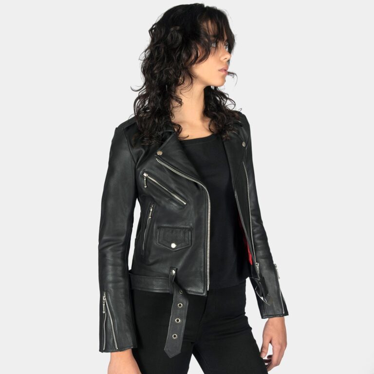 Commando Lightweight - Black and Silver Leather Jacket (Size M, L, 4XL ...