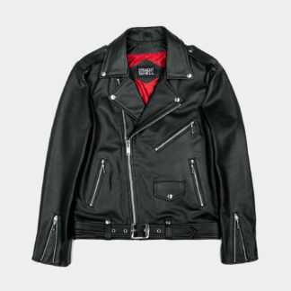 Commando Lightweight - Black and Nickel Leather Jacket