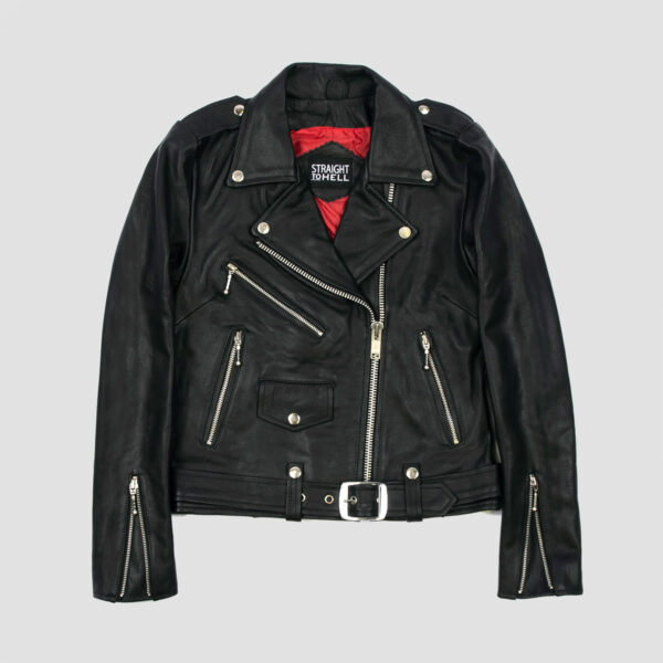 Commando Black and Nickel Leather Jacket