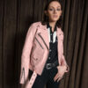 Commando women's pink leather jacket