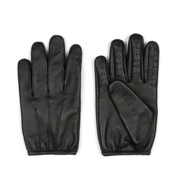Partisan unlined black leather gloves