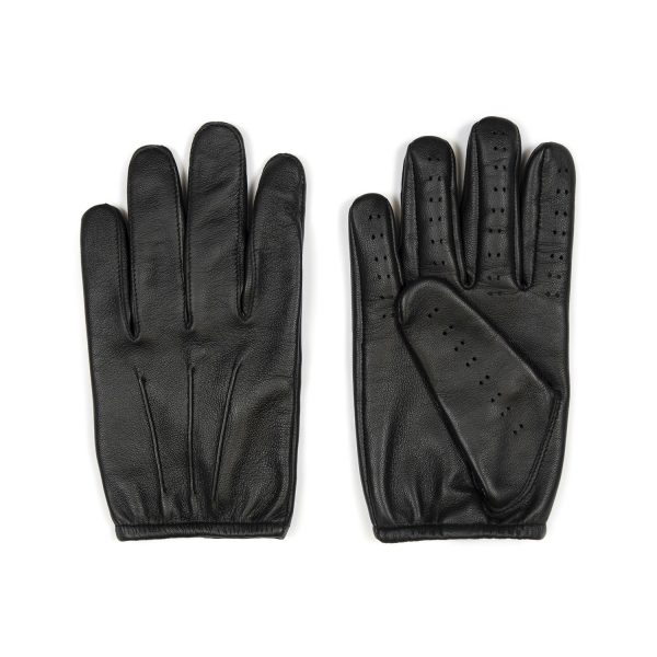 Partisan unlined black leather gloves