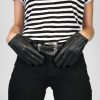 Partisan black unlined leather gloves