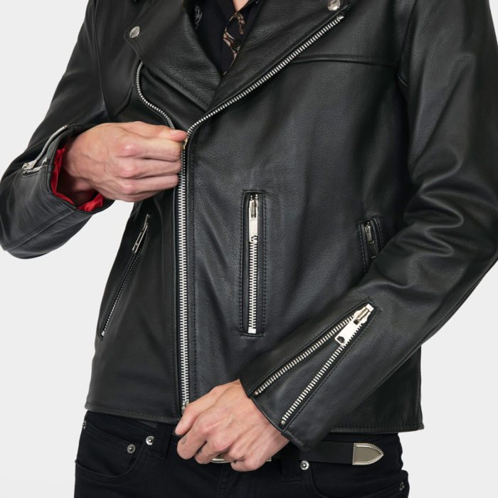 Bristol Red Lining Leather Jacket Straight To Hell Apparel
