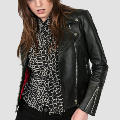 Bristol Red Lining Leather Jacket (Size XS, S, M, L, XL, 2XL, 3XL, 4XL, 5XL) Straight To