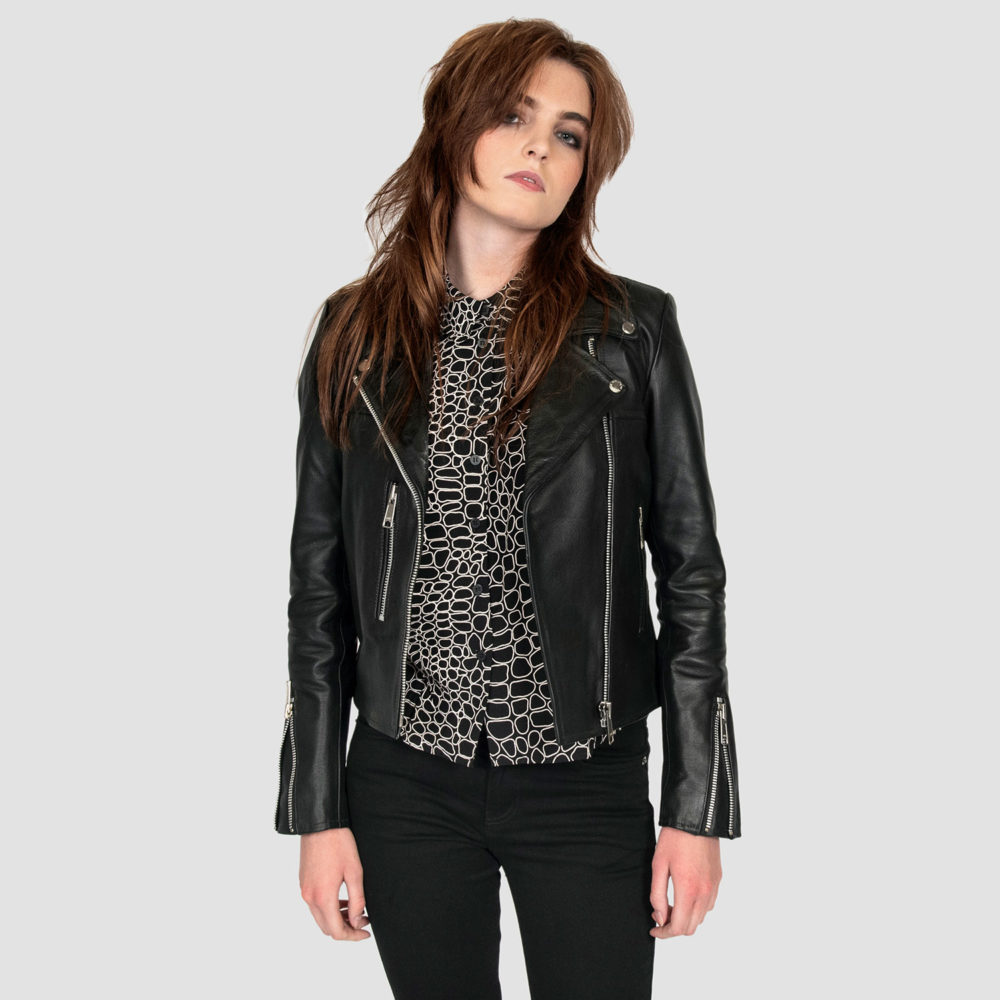 Bristol Red Lining Leather Jacket (Size XS, S, M, L, XL, 2XL, 3XL, 4XL, 5XL) Straight To