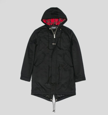 classic fishtail parka. 100% cotton shell with ideal parka length for comfort and warmth.
