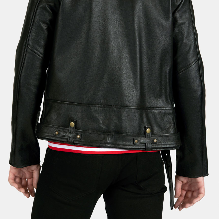 Commando - Black and Brass Leather Jacket | Straight To Hell Apparel