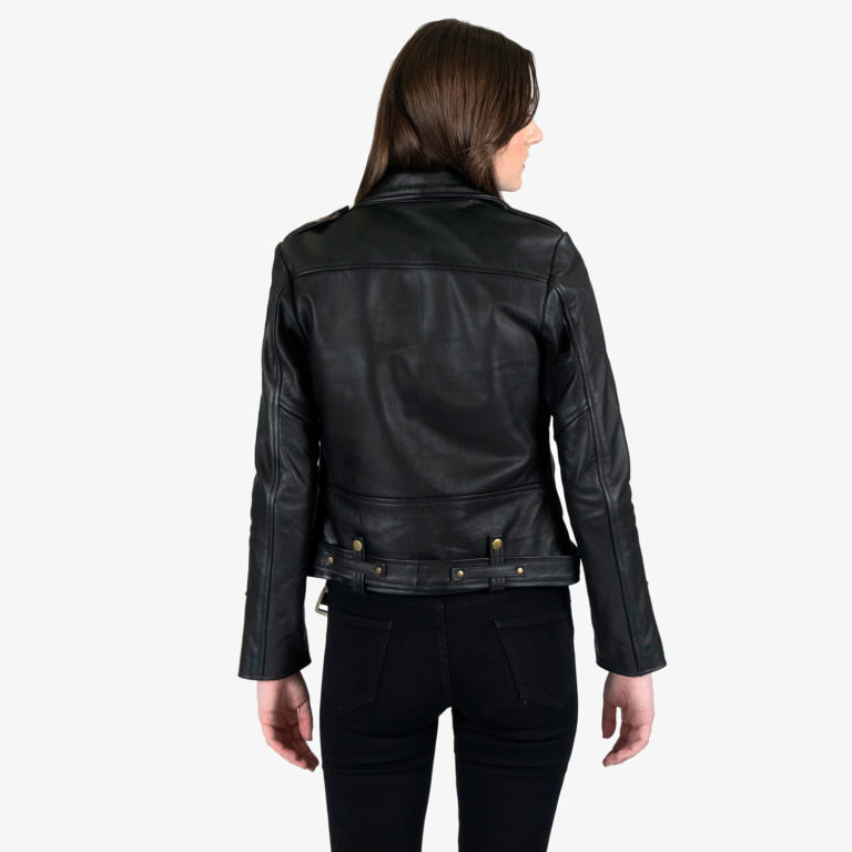 Commando - Black and Brass Leather Jacket | Straight To Hell Apparel