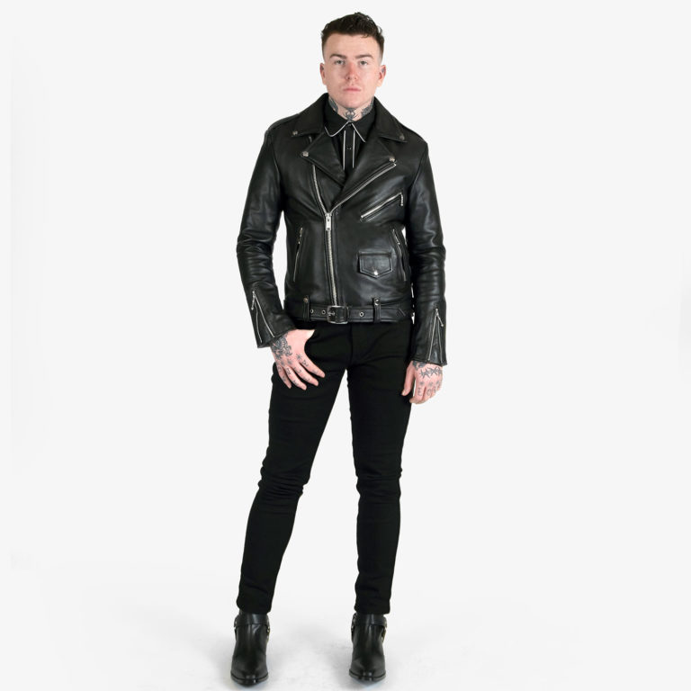 Commando - Black and Nickel Leather Jacket | Straight To Hell Apparel