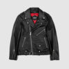 Commando men's black leather jacket