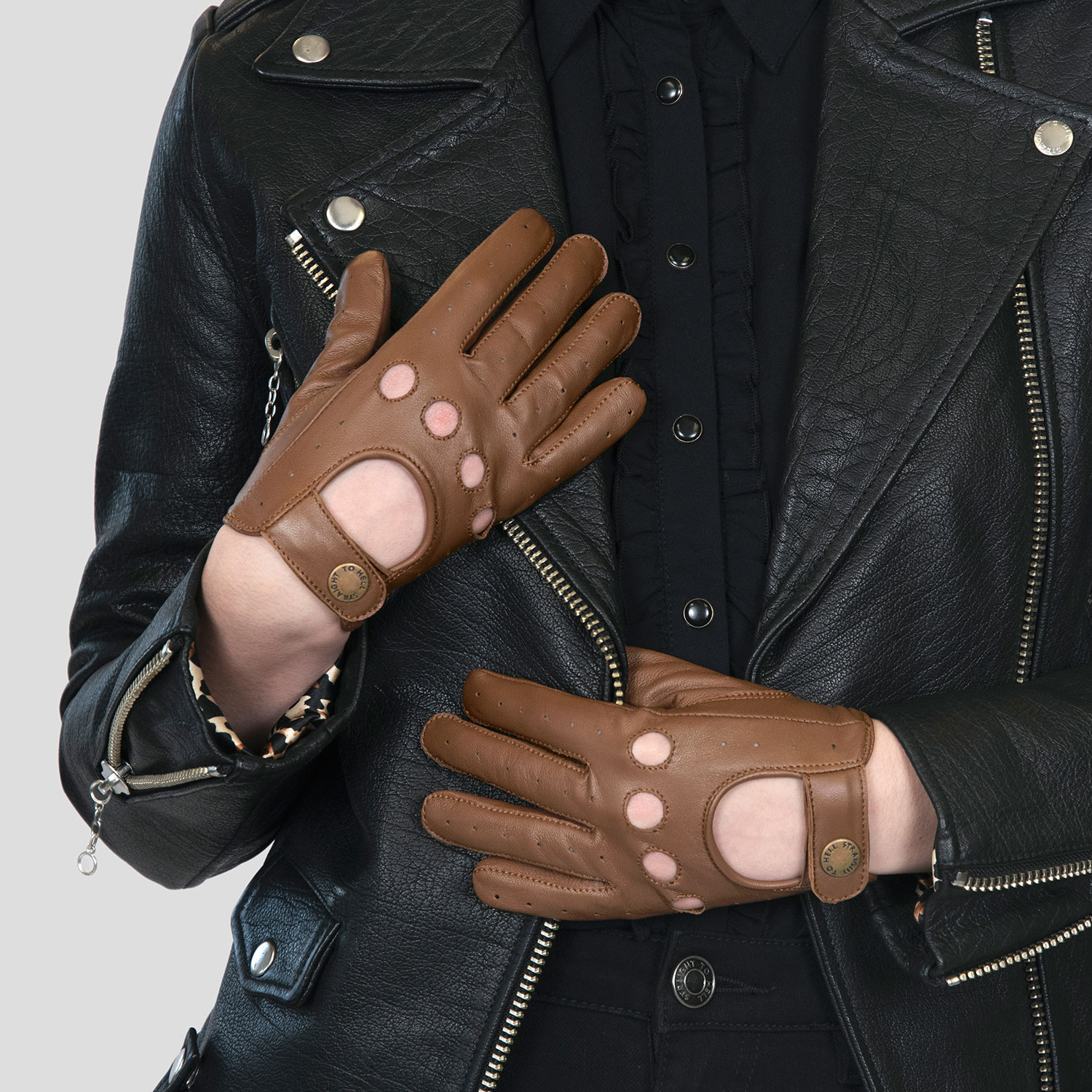 Straight to Hell Women's Bullitt Fingerless Leather Gloves