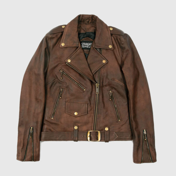 Commando - Washed Brown Leather Jacket