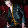 Commando - Black and Silver - Black Lining - Leather Jacket