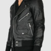 Baron men's black leather jacket