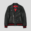 Baron black and red leather jacket