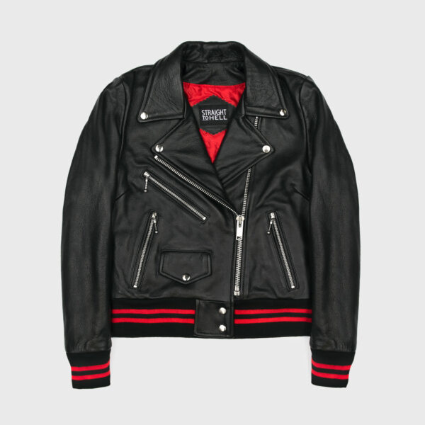 Baron Black And Red Leather Jacket