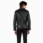 Commando Long - For Tall Men - Black and Brass Leather Jacket ...