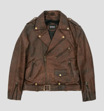 Commando - Washed Brown Leather Jacket