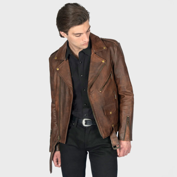 Commando - Washed Brown Leather Jacket | Straight To Hell Apparel