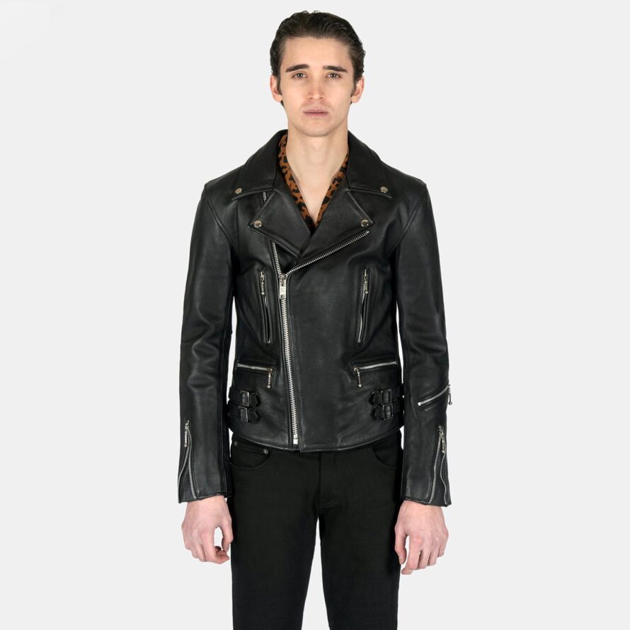 Defector - Black and Nickel Leather Jacket | Straight To Hell Apparel