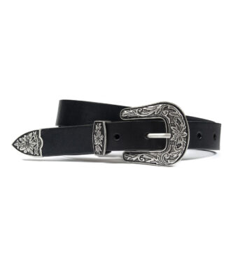 Freddie - Black Leather Belt