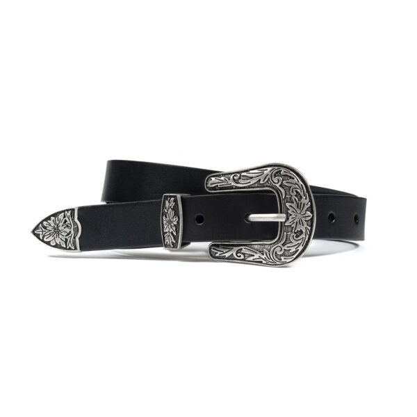 Freddie - Black Leather Belt