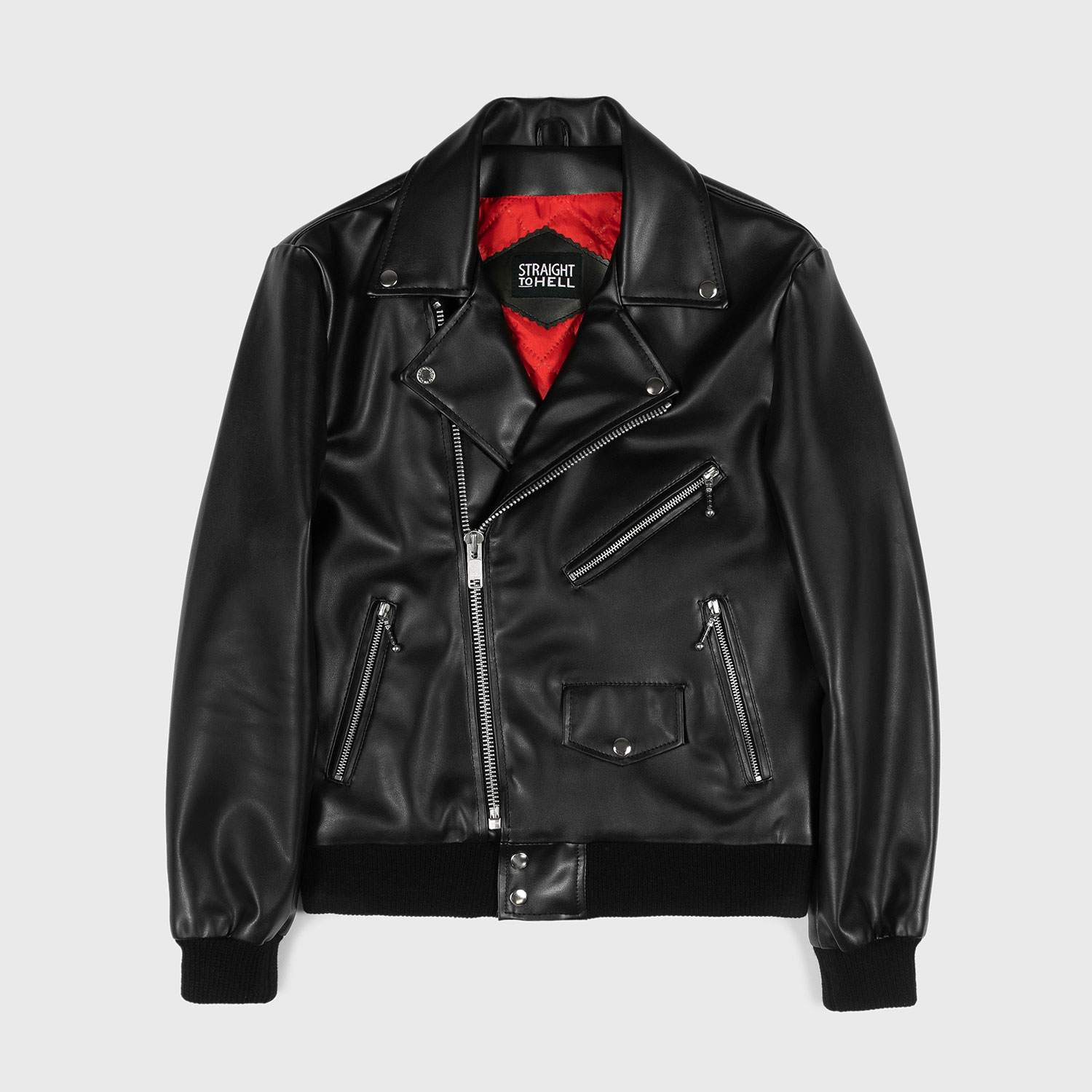 straight to hell vegan jacket
